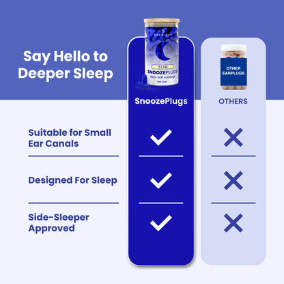 SnoozePlugs Slim - Small Earplugs for Small Ear Canals