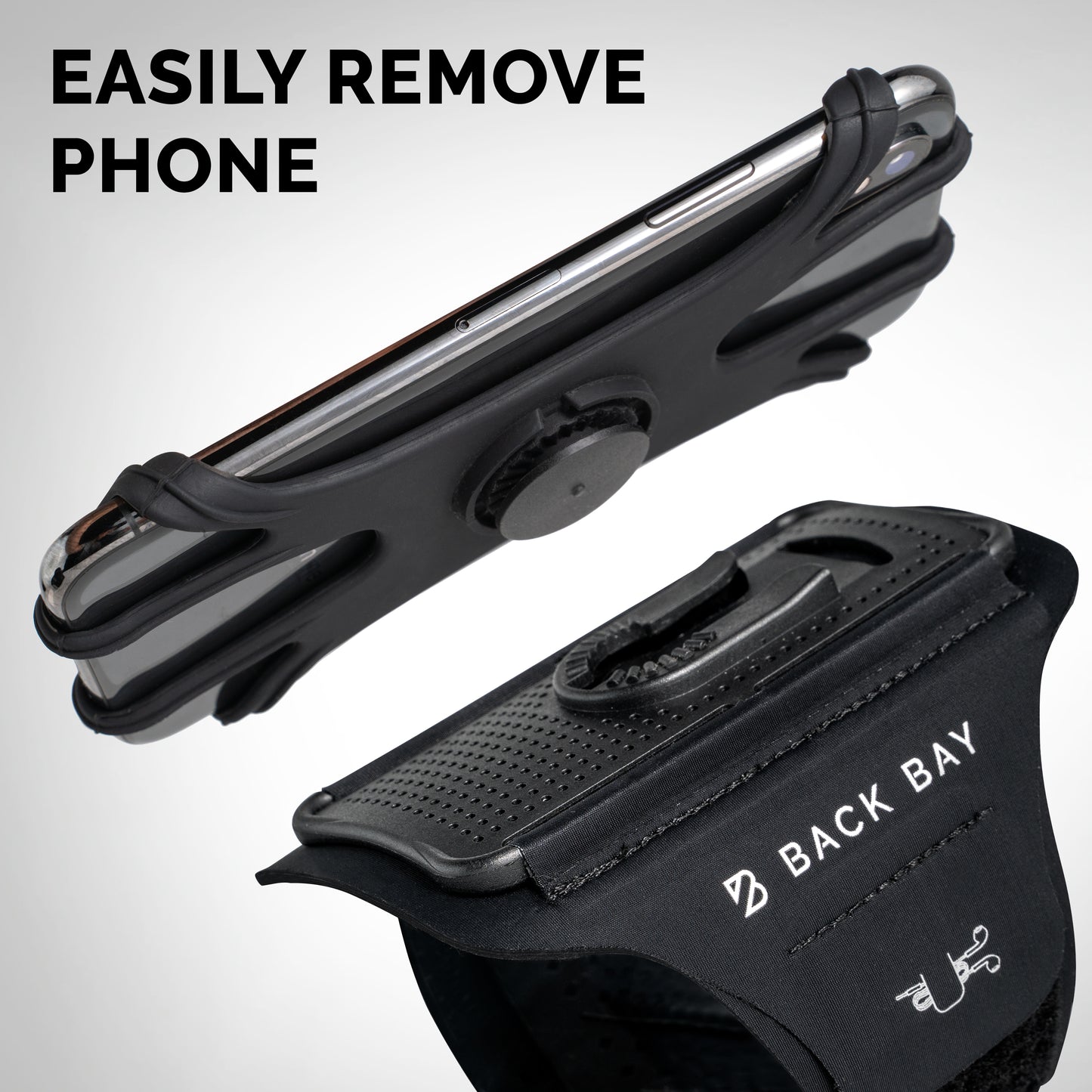 Back Bay Brand - Endurance 360° Running Armband_Detachable Phone