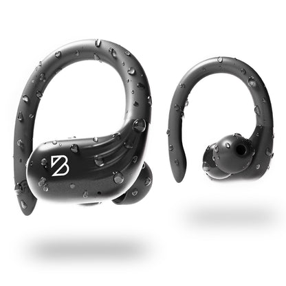 Runner 60 - Auriculares inalámbricos para correr, batería de 80 horas de  duración sobre la oreja con ganchos para los oídos, auriculares envolventes